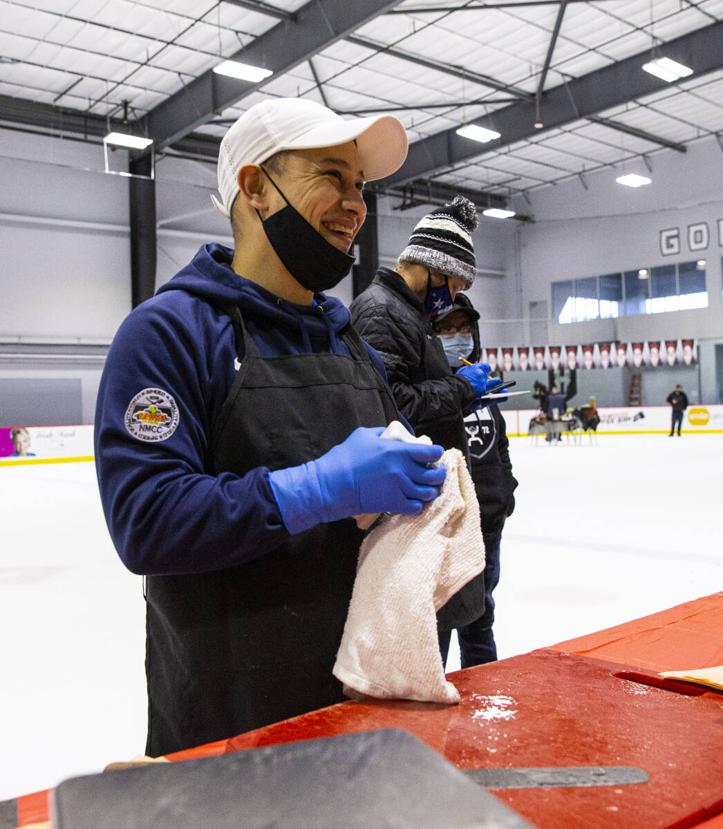 Angel Devora, of Fort Collins, Colo., talks about what it takes to be a master cutter after com ...