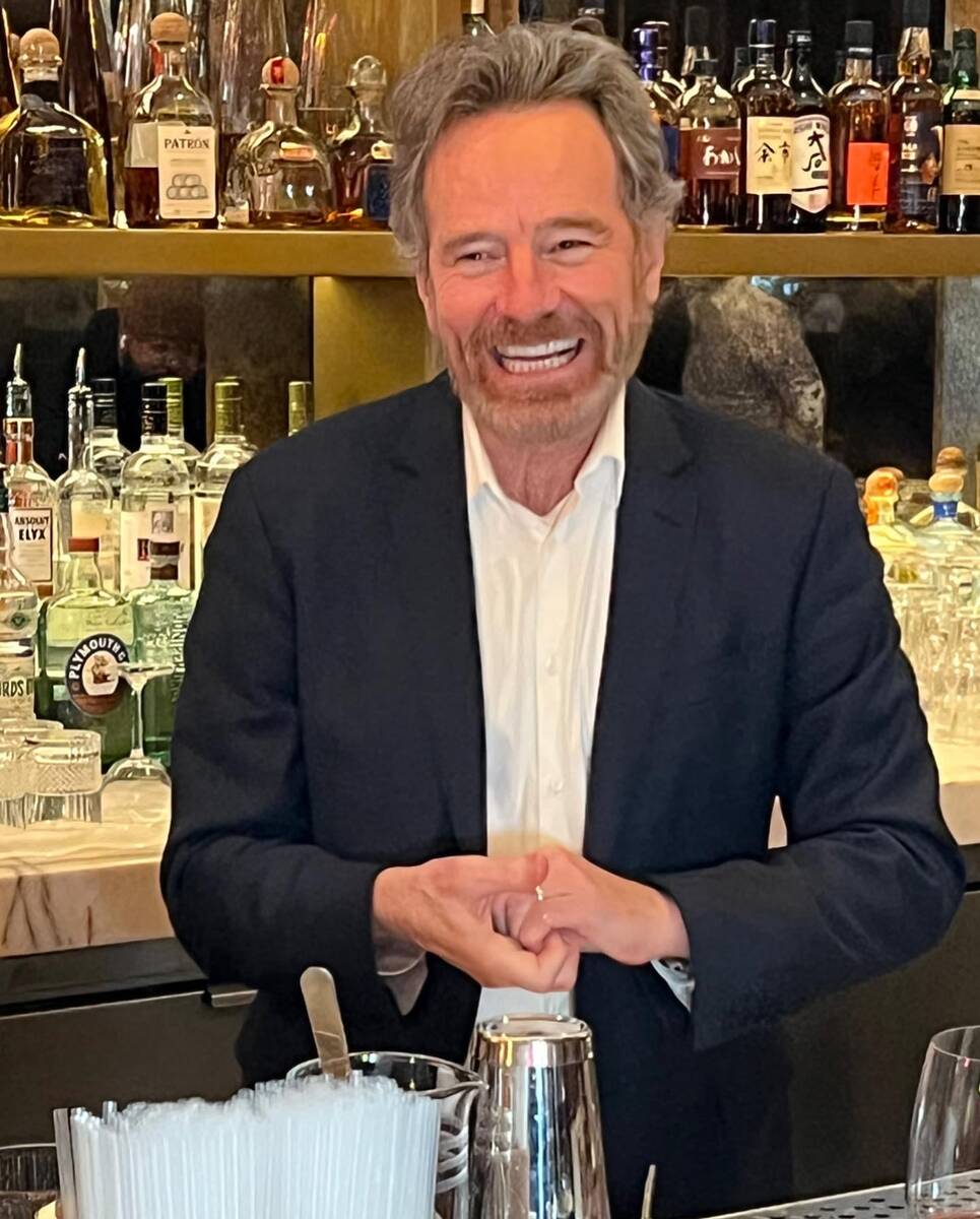 "Breaking Bad" co-star Bryan Cranston is shown during a surprise visit to Carversteak at Resort ...