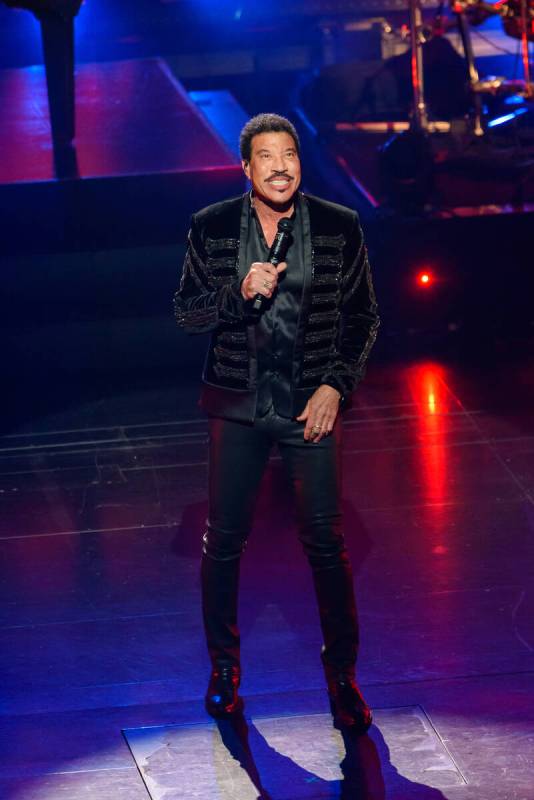 Music legend Lionel Richie is shown at Wynn Las Vegas’ Encore Theater “Back to Las Vegas” ...