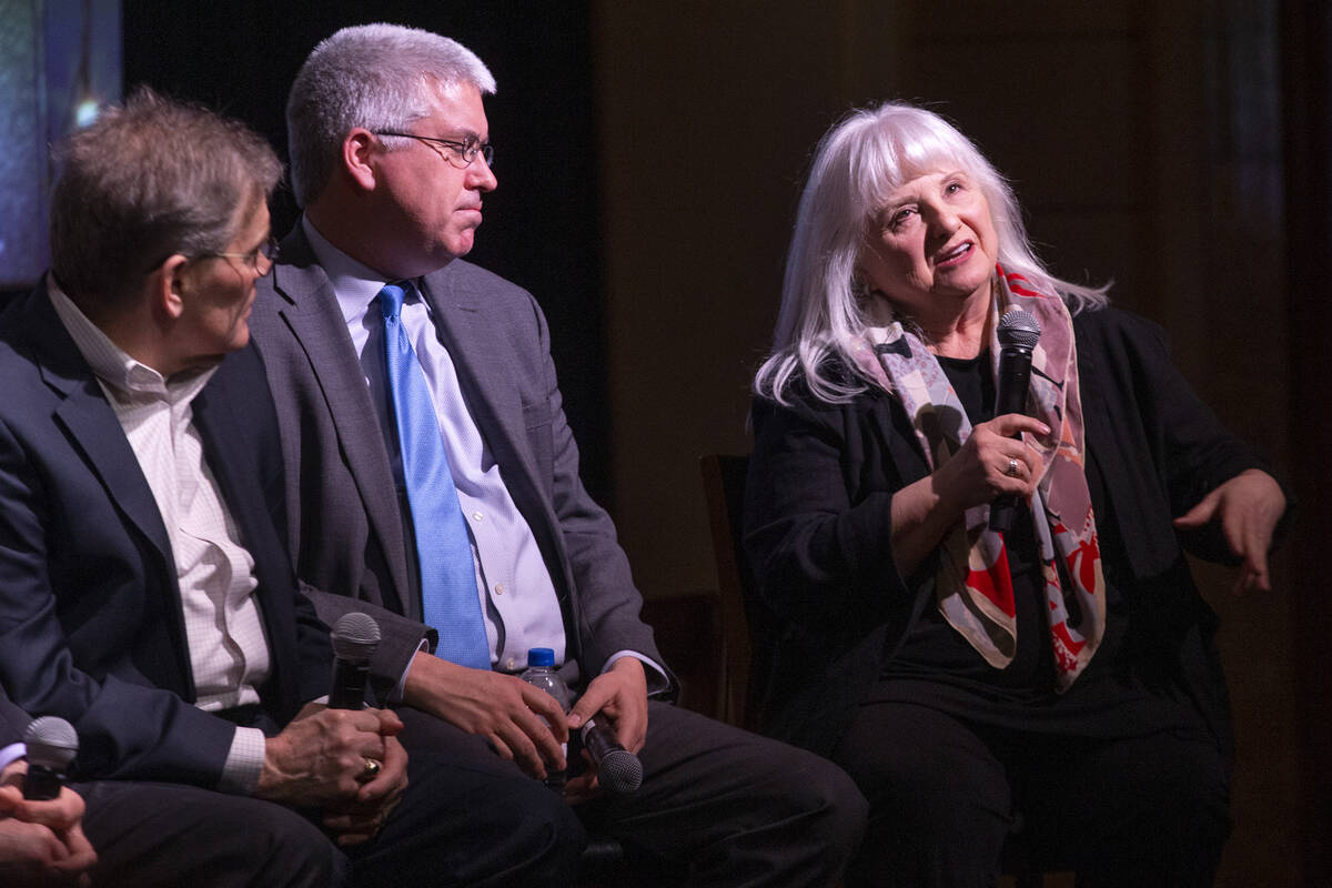 Nancy Deaner, former director for the City of Las Vegas’ Office of Cultural Affairs, spe ...