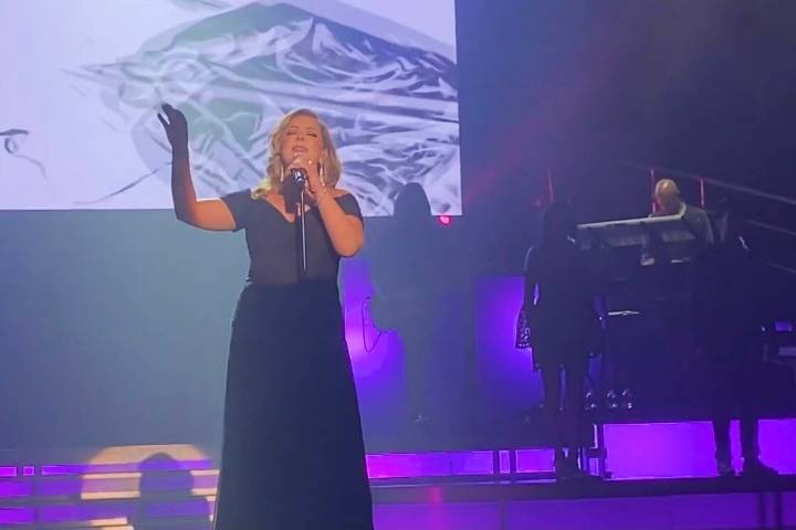 Janae Longo plays Adele in "Legendary Divas" at the Tropicana on the Las Vegas Strip. (Legends ...