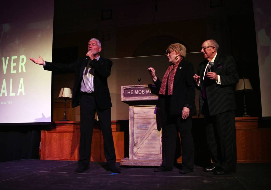 Singer Clint Holmes, Las Vegas Mayor Carolyn Goodman and Former Las Vegas Mayor Oscar Goodman s ...
