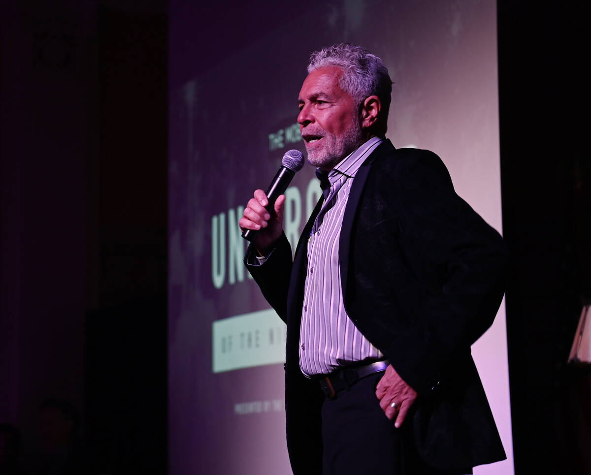Singer Clint Holmes performs during The Mob Museum's 10th Anniversary Fundraising Undercover of ...