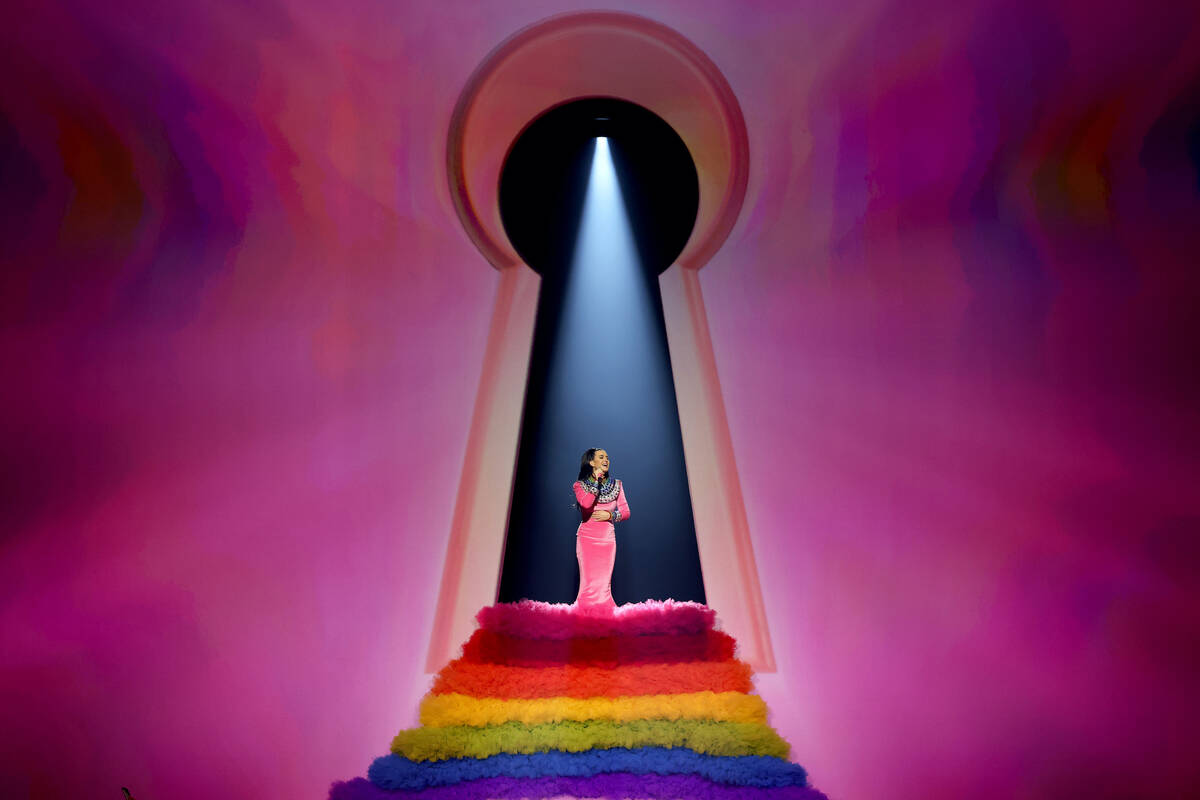 Katy Perry performs onstage during Katy Perry: PLAY Las Vegas Residency at Resorts World Las Ve ...