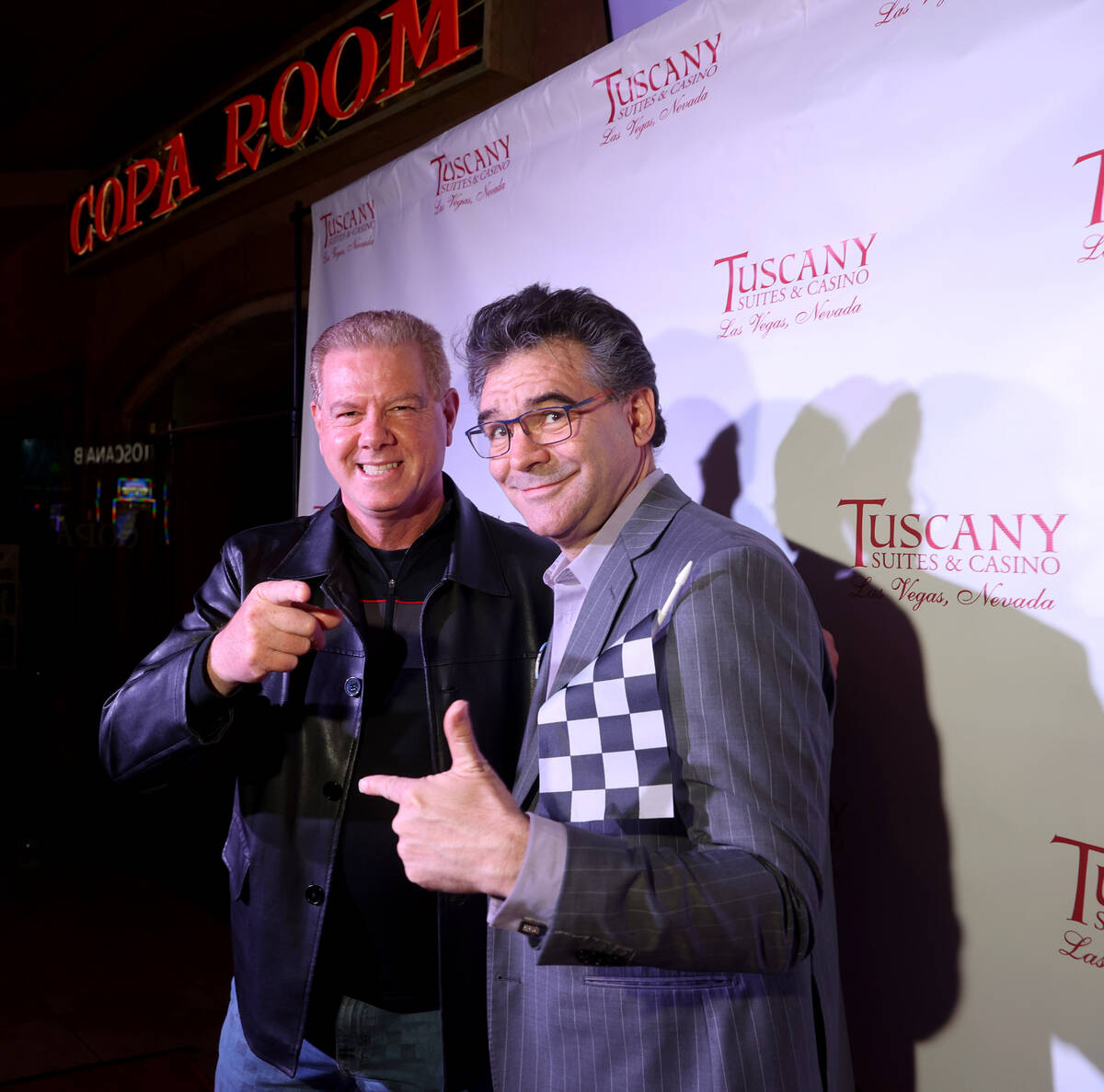 Las Vegas Review-Journal man-about-town columnist John Katsilometes, right, with Claudio Puggio ...