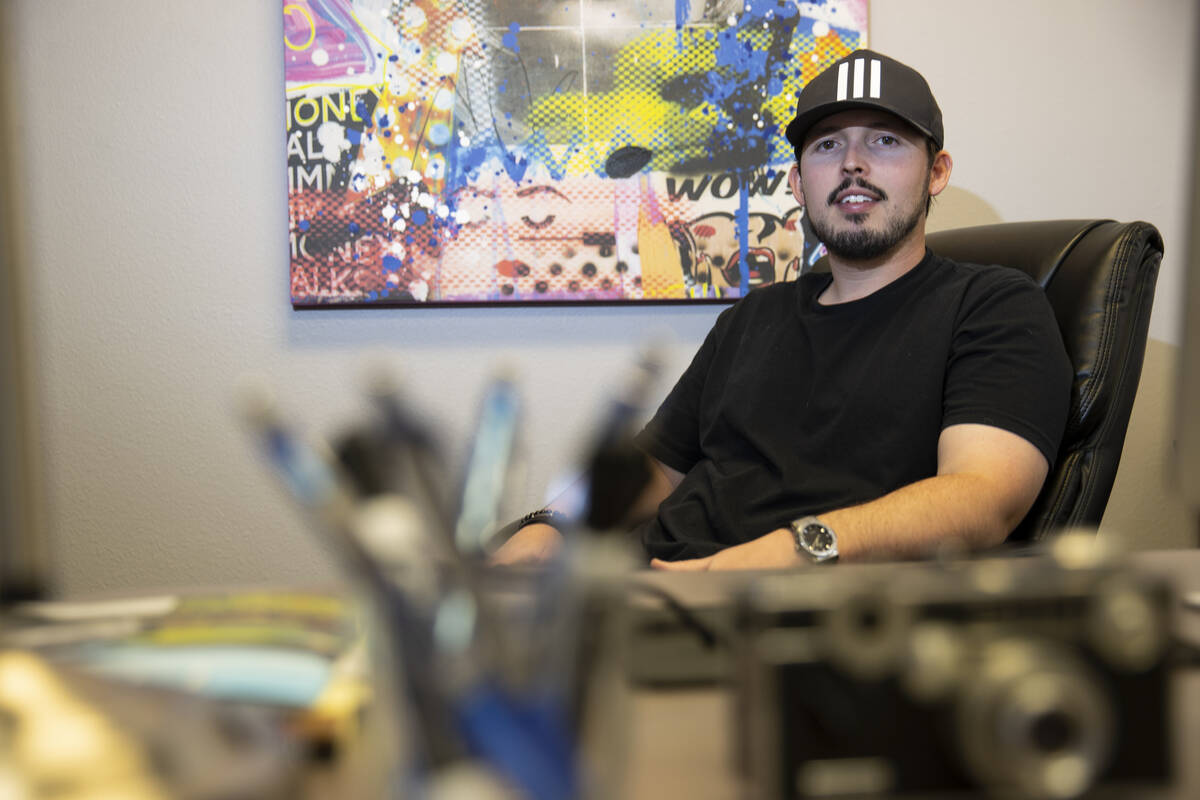 Griffin Haddrill, co-founder and CEO of VRTCL, a marketing a content agency, poses for a portra ...