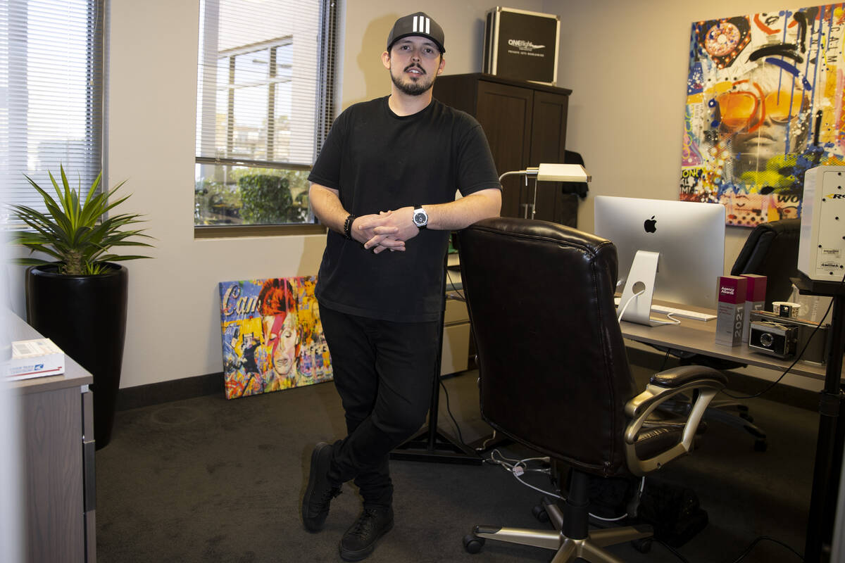 Griffin Haddrill, co-founder and CEO of VRTCL, a marketing a content agency, poses for a portra ...