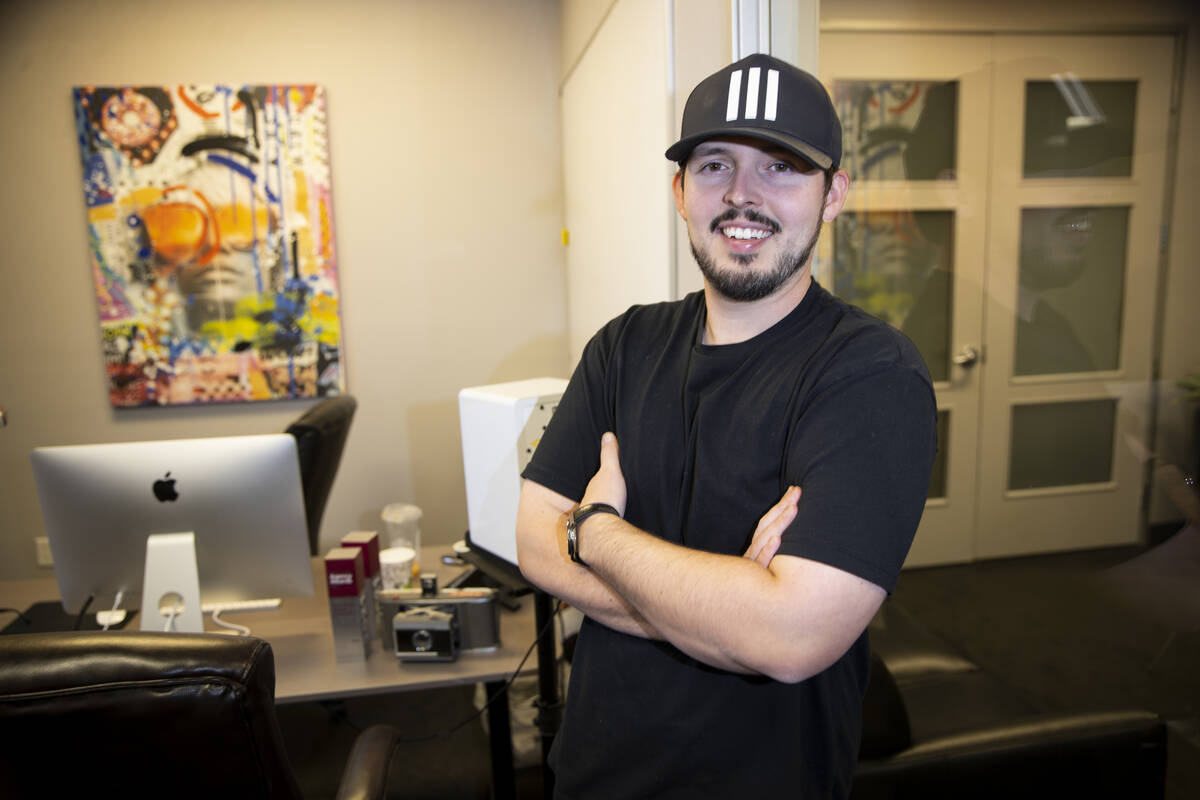 Griffin Haddrill, co-founder and CEO of VRTCL, a marketing a content agency, poses for a portra ...