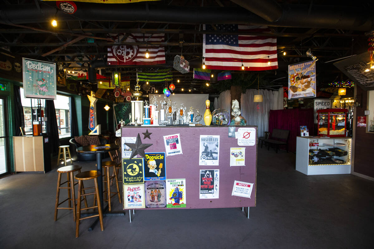 Interior decor at Fort Bedlam coffee house in New Orleans Square on Thursday, March 3, 2022, in ...