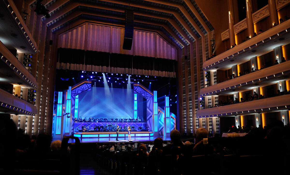 Singers Pat Monahan, left, and Martina McBride perform during the opening night of The Smith Ce ...