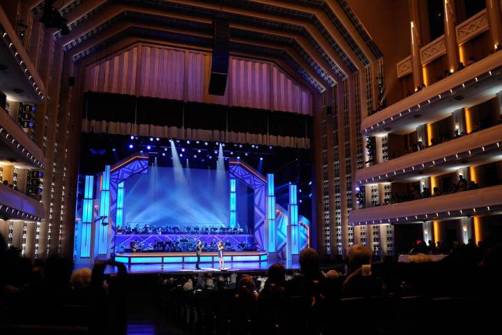 Singers Pat Monahan, left, and Martina McBride perform during the opening night of The Smith Ce ...