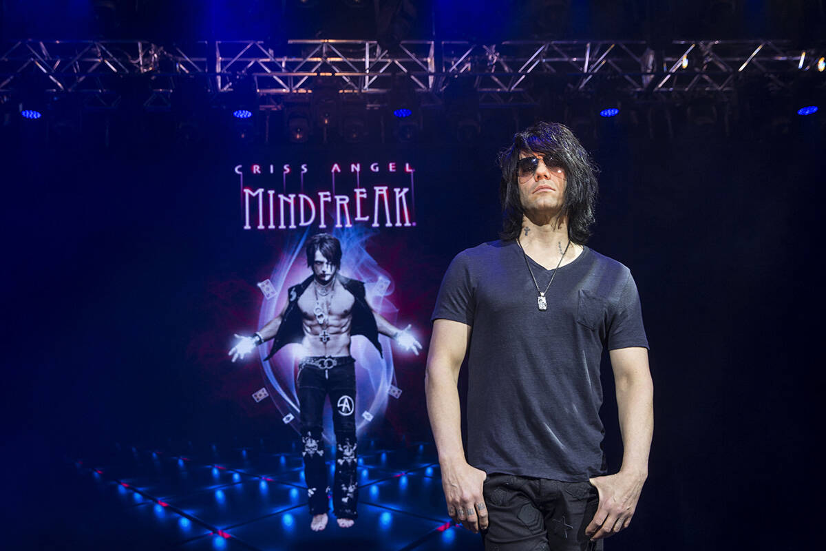 Illusionist Criss Angel. (Benjamin Hager/Las Vegas Review-Journal)