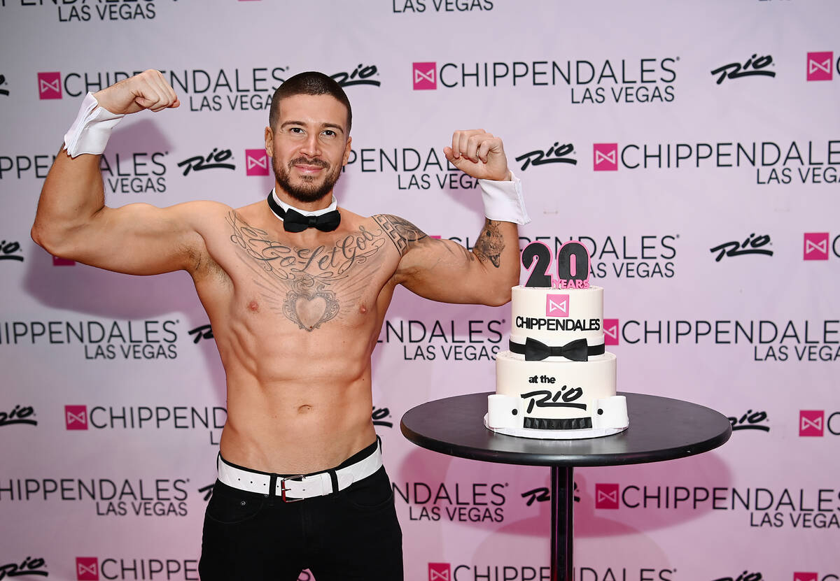 Actor Vinny Guadagnino celebrates Chippendales 20th Anniversary at Rio All-Suite Hotel & Casin ...