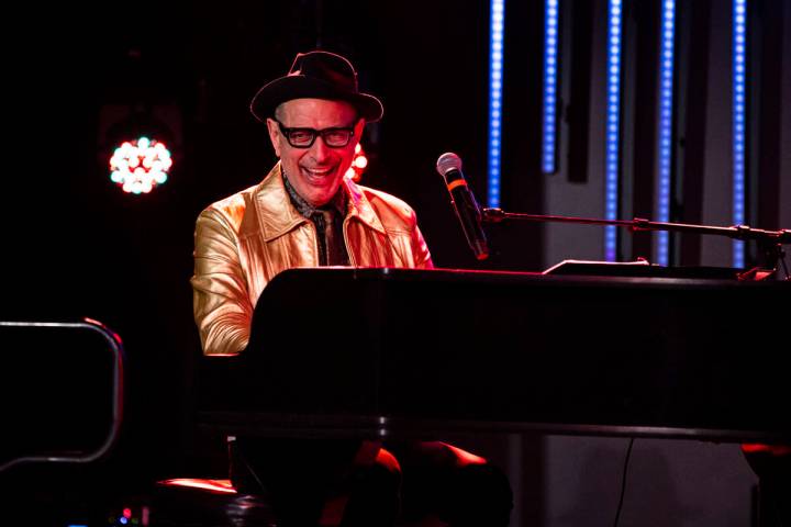 Jeff Goldblum and his Mildred Snitzer Orchestra perform at 24 Oxford at Virgin Hotels Las Vegas ...