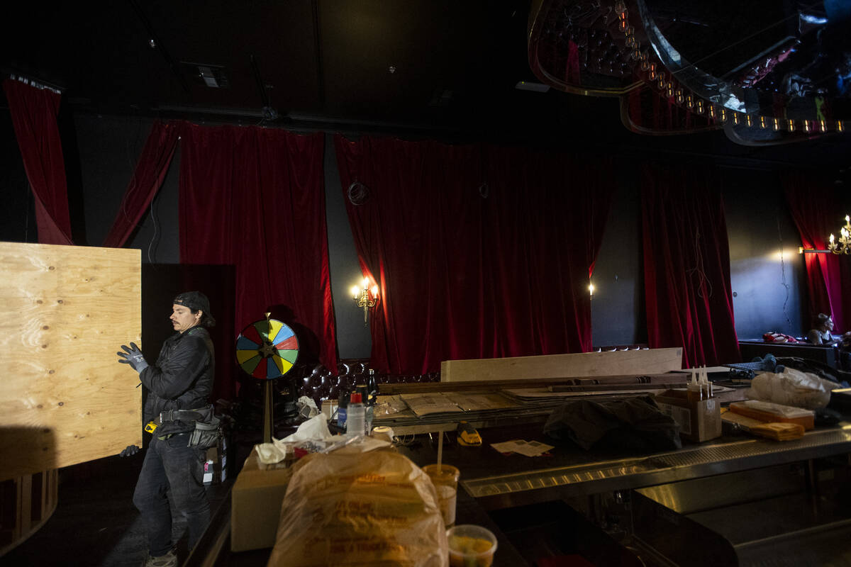 The interior of the future downtown Las Vegas nightclub, Cheapshot, is seen on Tuesday, March 8 ...