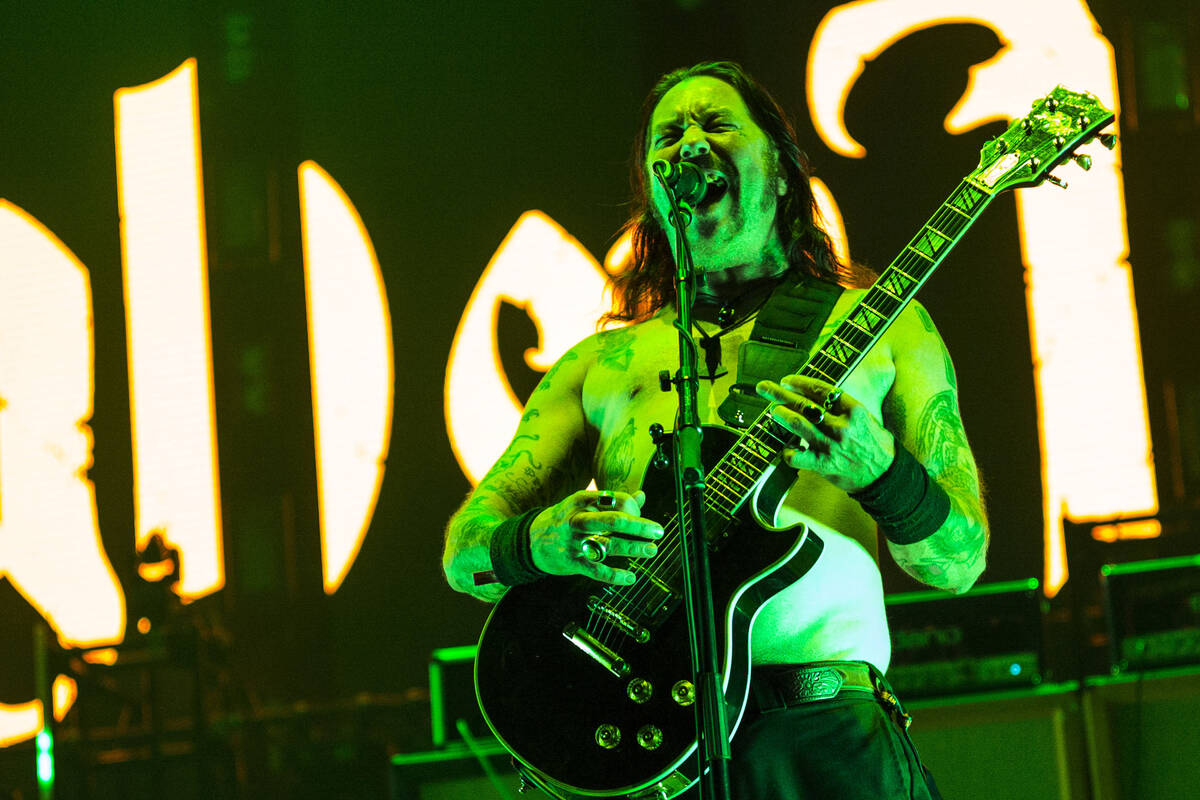 Matt Pike of High on Fire performs at the Mandalay Bay Events Center during the Psycho Las Vega ...