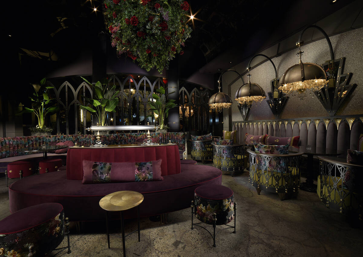 One of several art nouveau banquettes in the space, which seats about 200. (Photo credit: Ernes ...