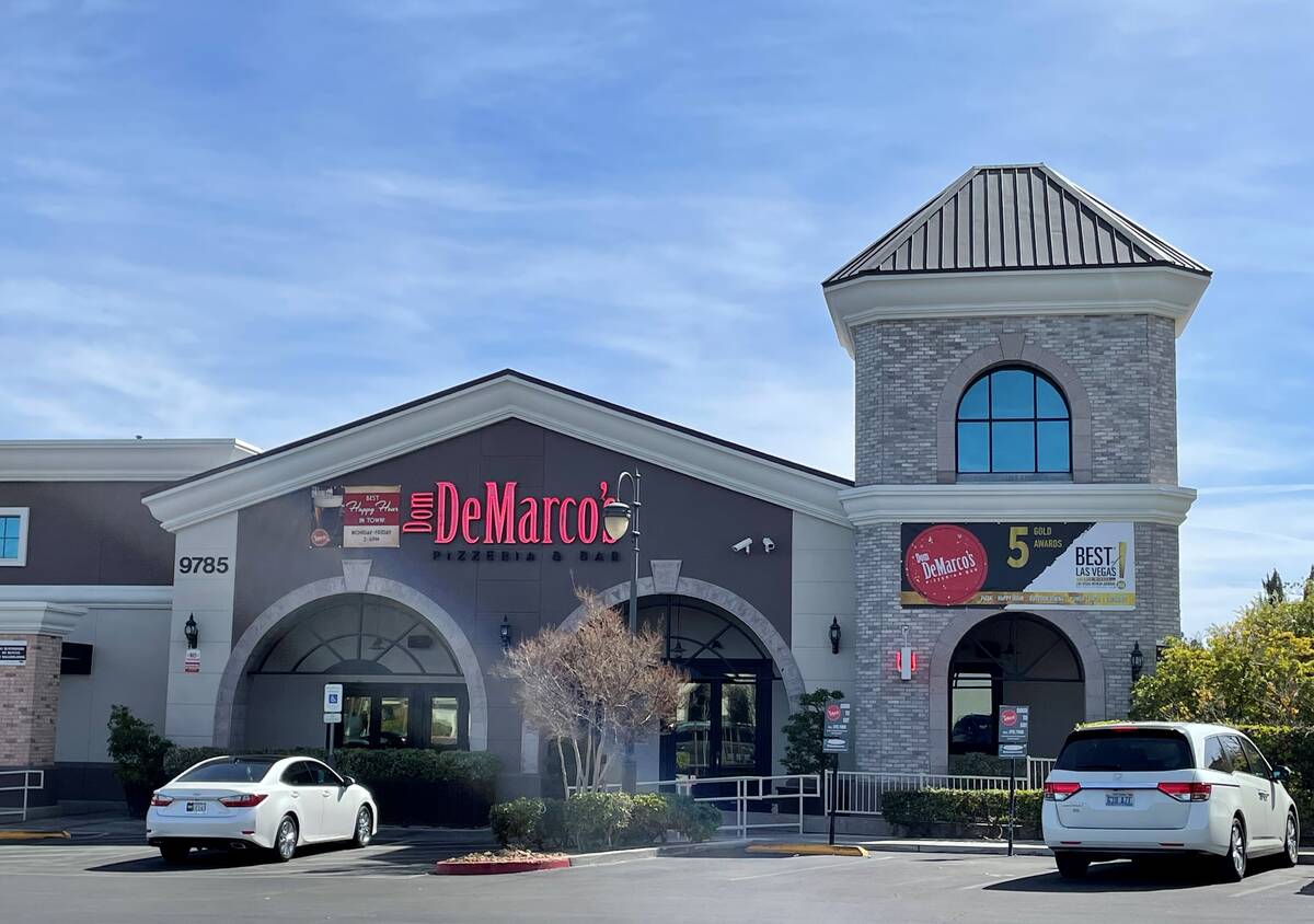Dom DeMarco’s Pizzeria & Bar in Summerlin. The Brooklyn pizza maker behind the restaurant's n ...