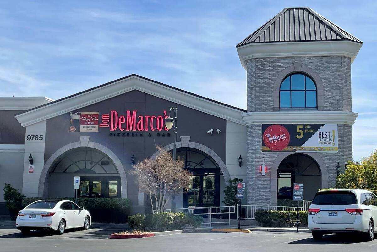 Dom DeMarco’s Pizzeria & Bar in Summerlin. The Brooklyn pizza maker behind the restaurant's n ...
