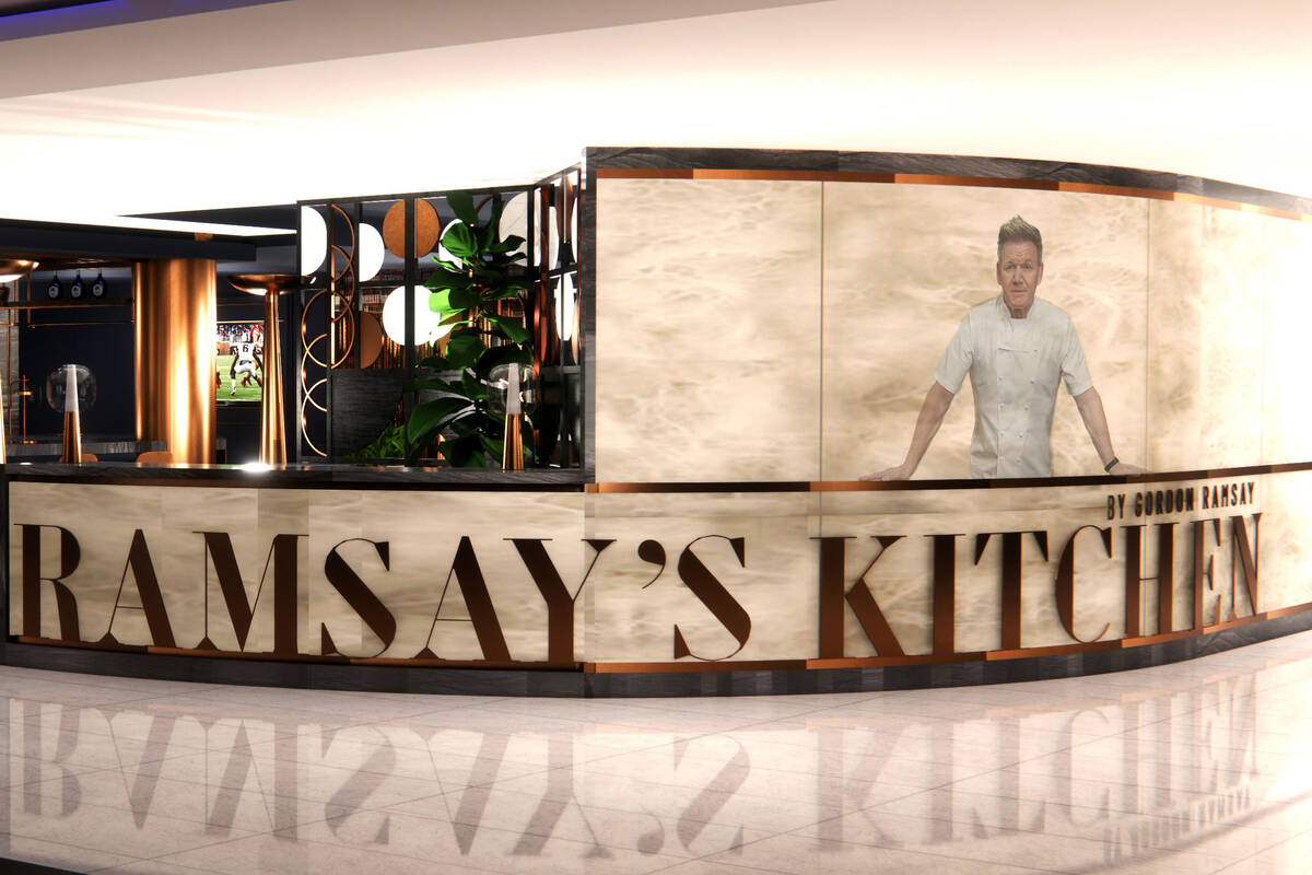 A rendering of the entrance to Ramsay's Kitchen from chef Gordon Ramsay, scheduled to debut in ...