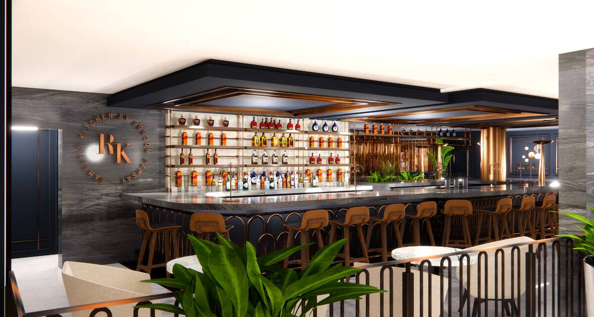 A rendering of the bar at Ramsay's Kitchen from chef Gordon Ramsay, scheduled to debut in fall ...