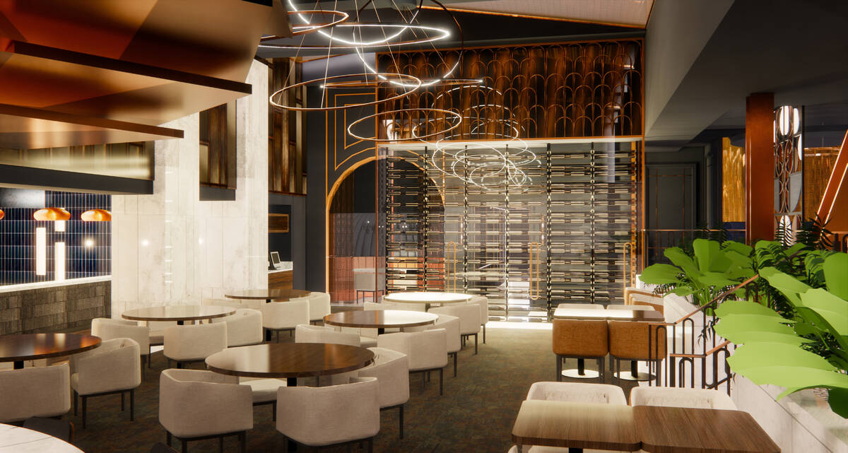 A rendering of the lower dining room Ramsay's Kitchen from chef Gordon Ramsay, scheduled to deb ...