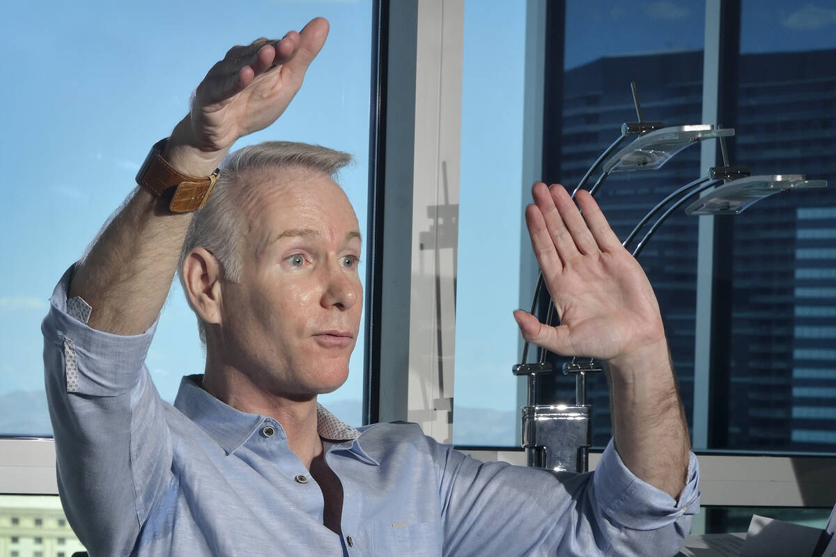 Richard Oberacker is shown during a rehearsal at his home in Aug. 3, 2015. (Bill Hughes/Las Veg ...