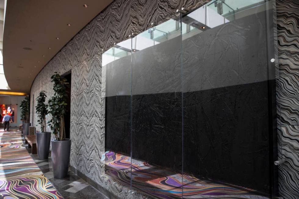 Rashid Johnson’s “Cosmic Slop” is seen at the Aria in Las Vegas. (Erik Verduzco / Las Veg ...