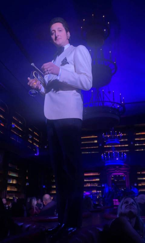 Bandleader Brian Newman is shown at NoMad Library at Park MGM on Halloween 2021. (John Katsilom ...