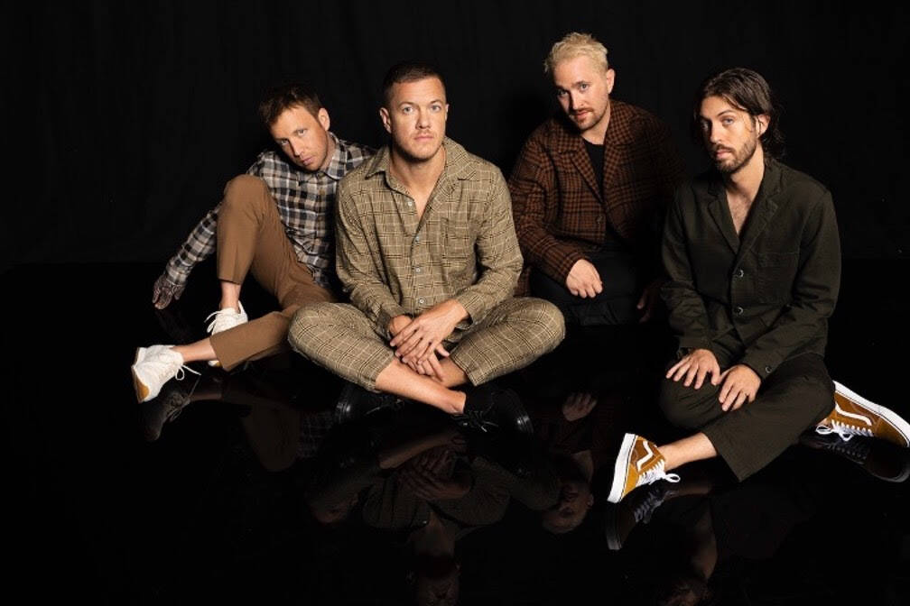 Imagine Dragons, from left, Ben McKee, Dan Reynolds, Dan Platzman and Wayne Sermon, play Allegi ...