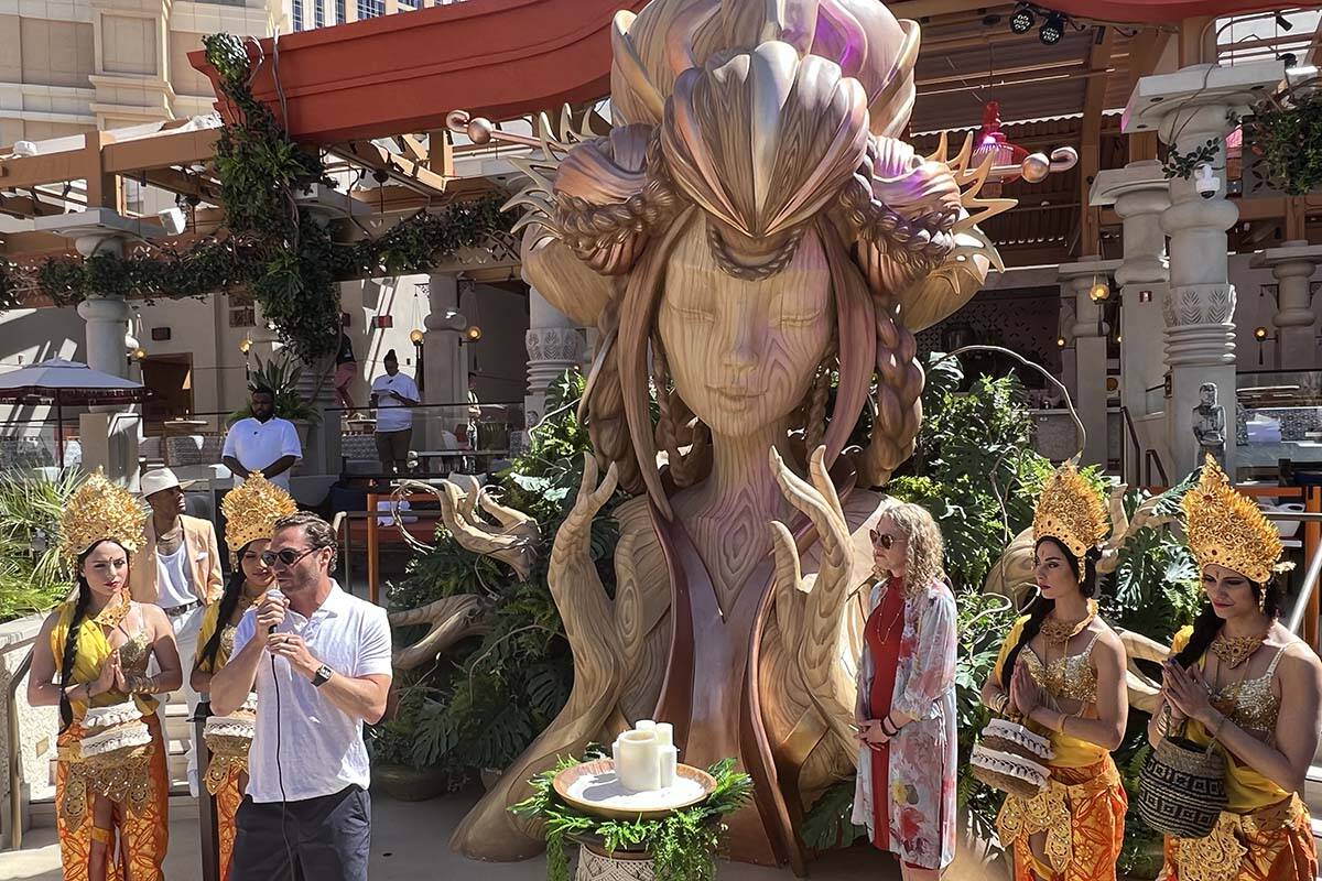 Tao Group co-CEO Jason Strauss and The Venetian chief marketing officer Marcy Miles are shown i ...