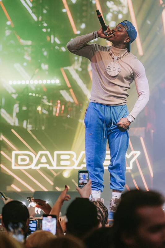 DaBaby is shown at Drai’s Beachclub on Friday, April 1, 2022. (Radis Denphutaraphrechar)