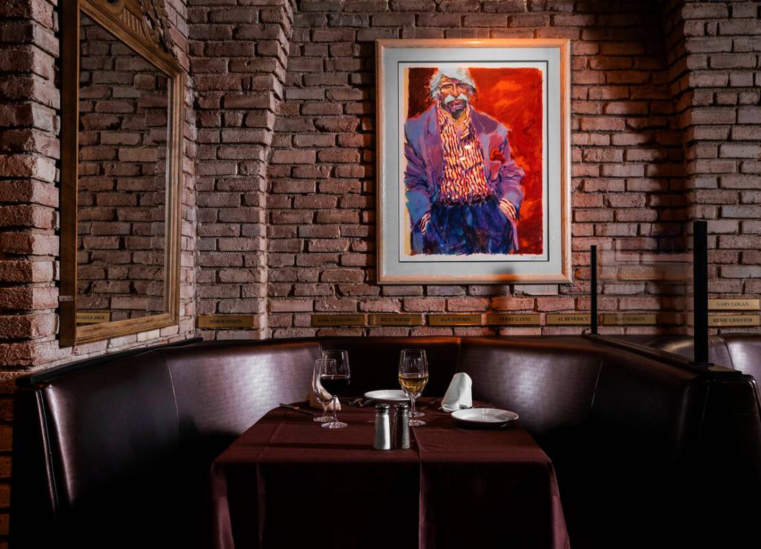 The Sharon Stone booth at Piero's Italian Cuisine on Thursday, April 7, 2022, in Las Vegas. (Be ...