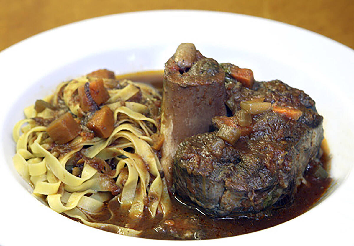 Piero's signature dish "Osso Buco" photographed on September 3, 2009. ( JOHN GURZINSKI/LAS VEGA ...