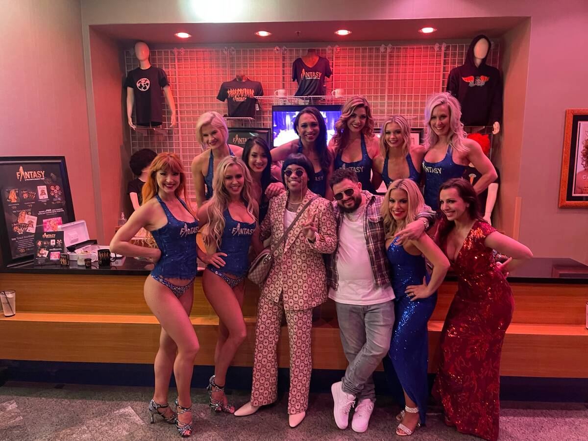 Anderson .Paak and Rogét Lutfi Chahayed are shown with the cast of "Fantasy" at Luxor on Monda ...