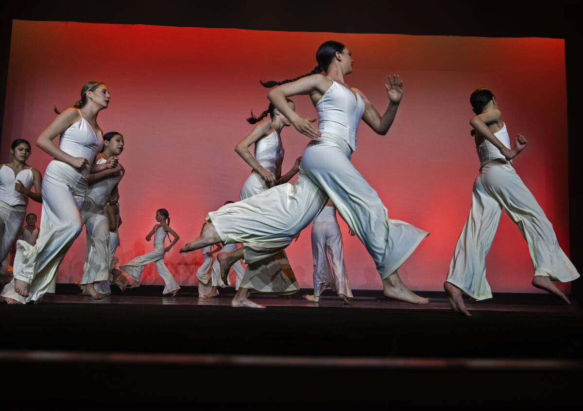 Academy of Nevada Ballet Theatre students perform during NBT’s 38th Annual Black & W ...