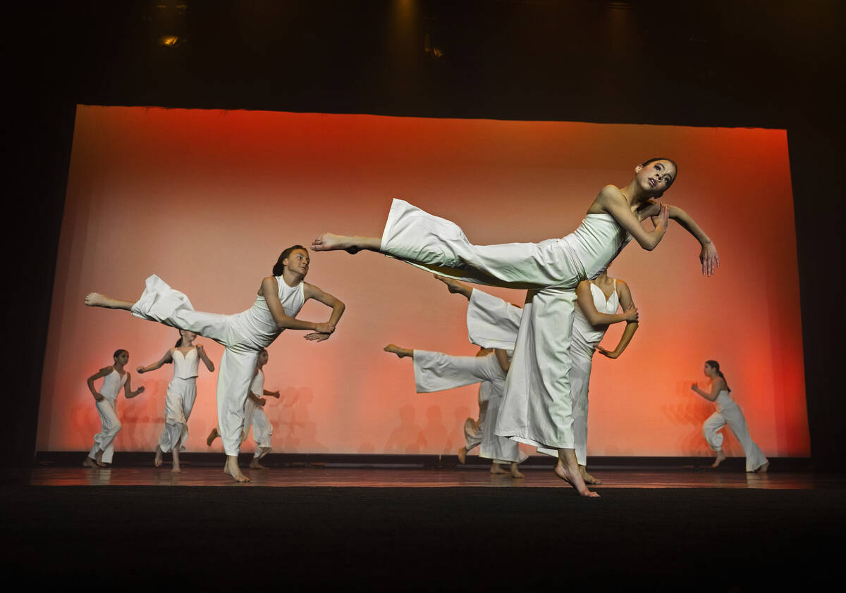 Academy of Nevada Ballet Theatre students perform during NBT’s 38th Annual Black & W ...