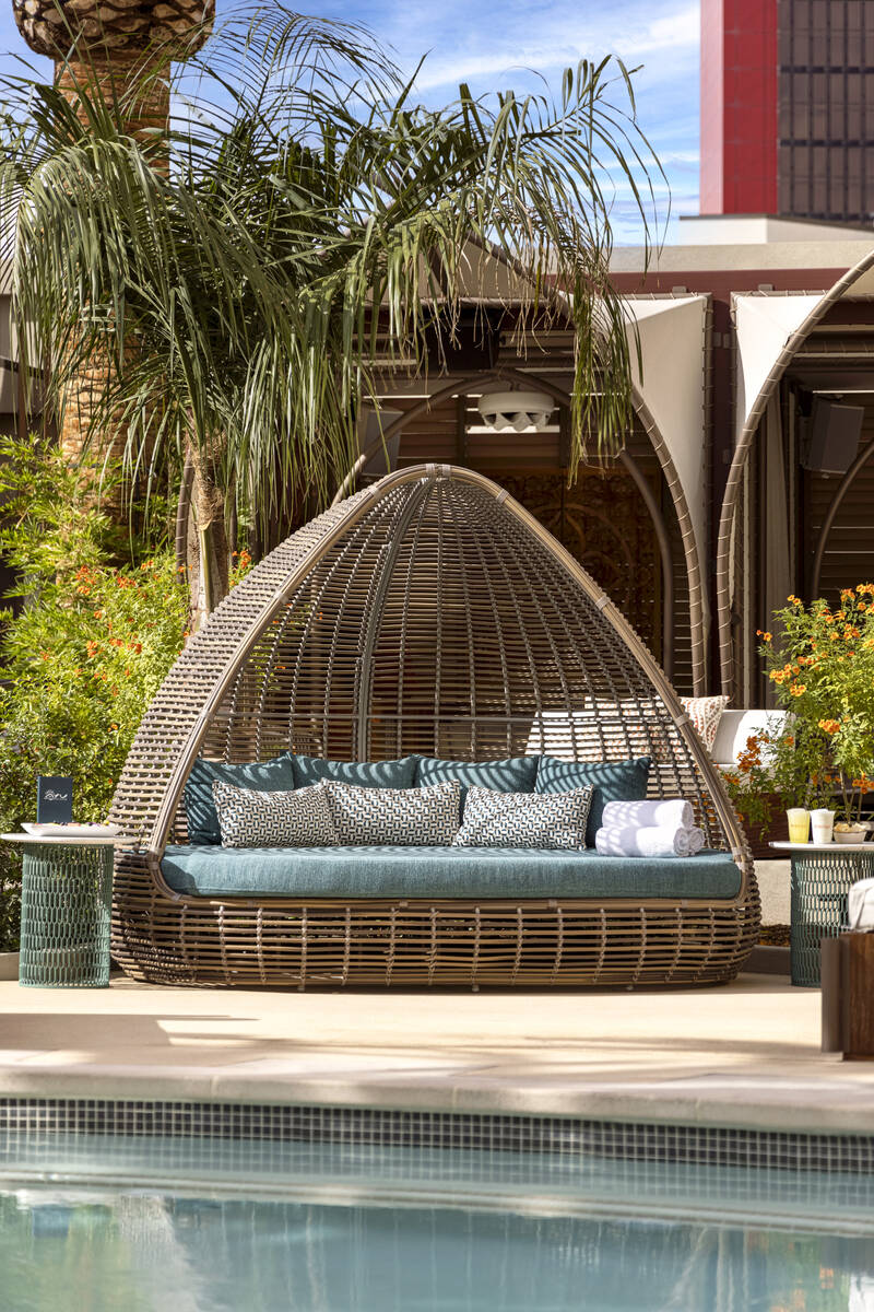 A view of the pool at Ayu Dayclub at Resorts World Las Vegas. (Resorts World Las Vegas)
