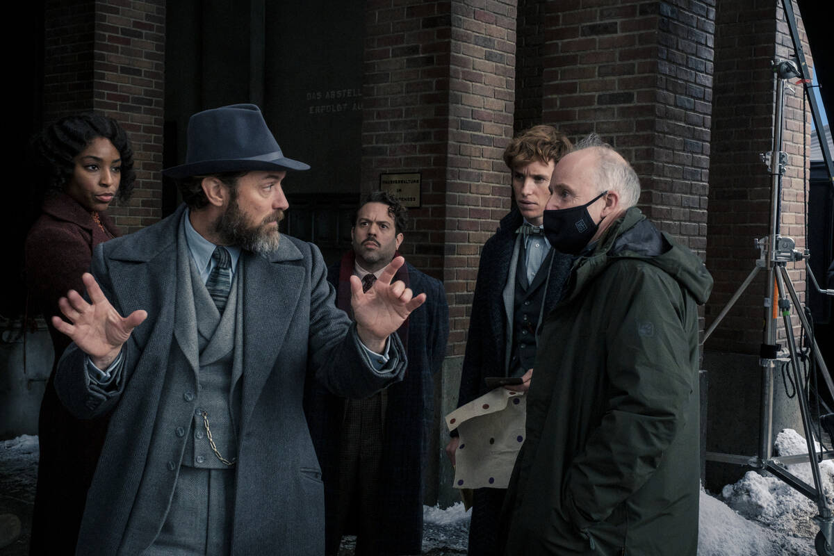 Caption: (L-R) JESSICA WILLIAMS, JUDE LAW, DAN FOGLER, EDDIE REDMAYNE and director DAVID YATES ...