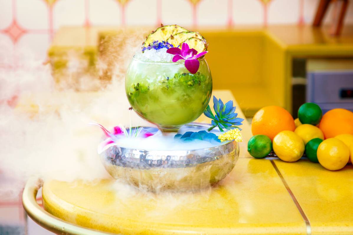The Kiwi Do You Love Me? is a large-format tequila cocktail from the new Rhumbar Tropical Ultra ...