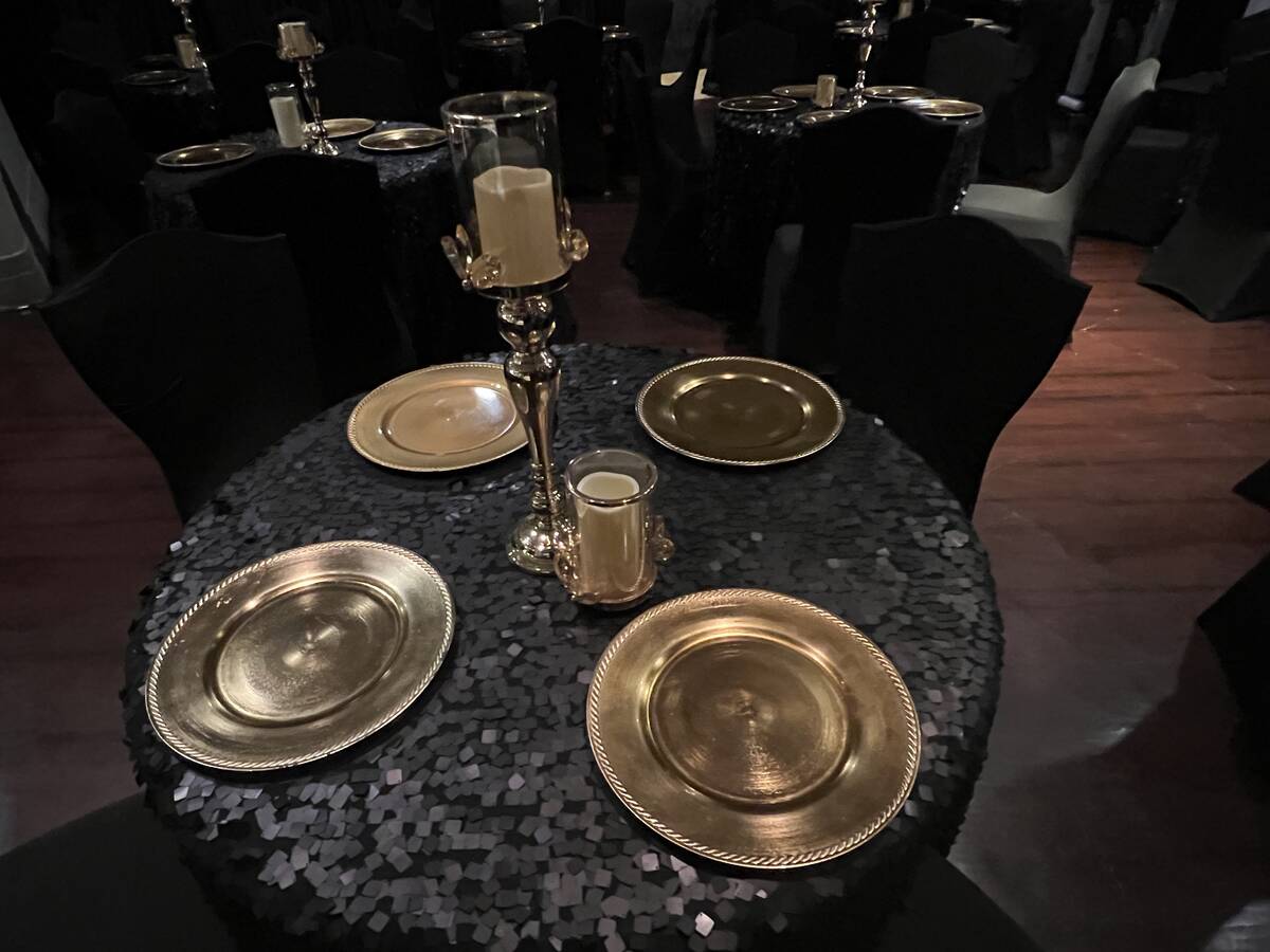 The dining room of Frank Marino Red Carpet Lounge at the Westgate on Tuesday, April 19, 2022 (J ...