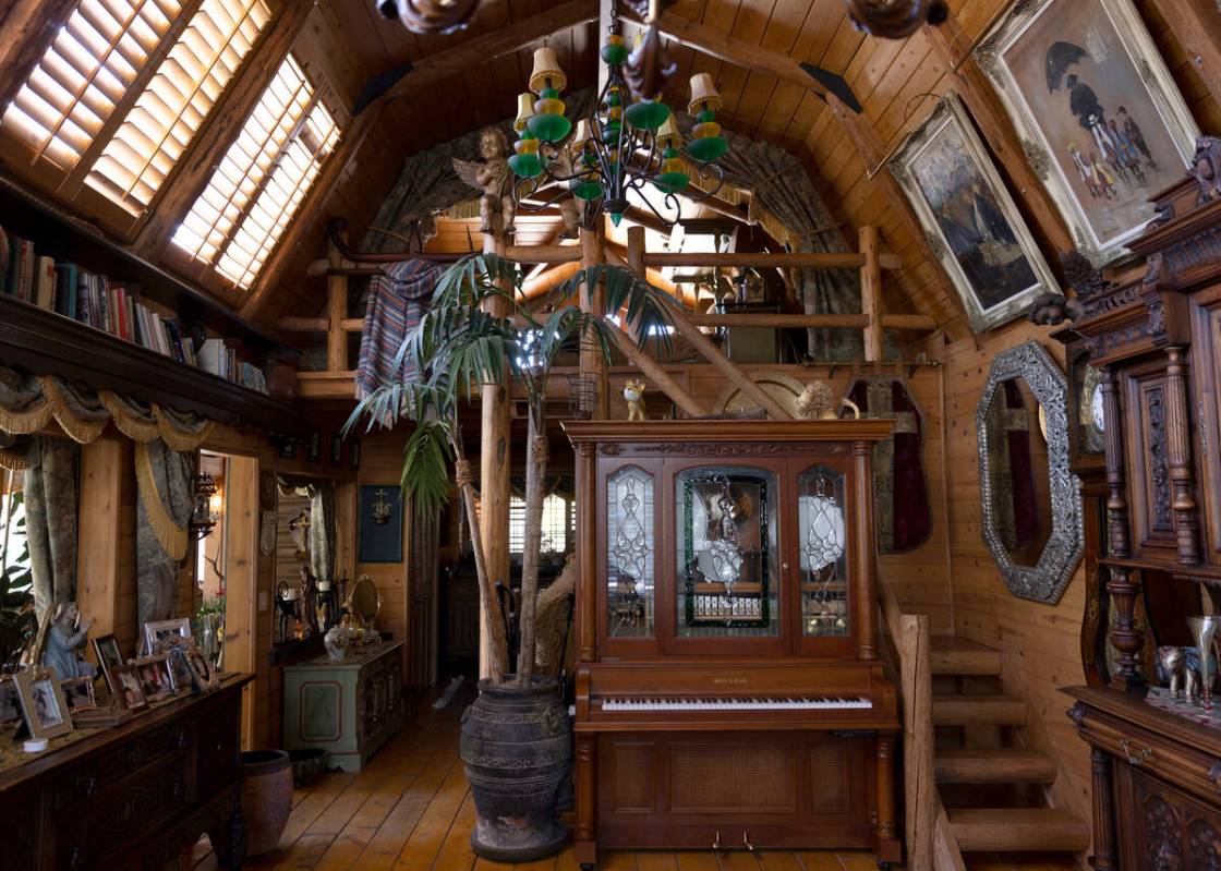 Items for sale from Siegfried & Roy's Jungle Palace are shown in this undated photo. The legend ...
