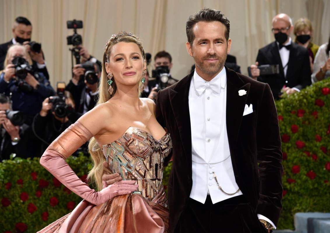 Blake Lively, left, and Ryan Reynolds attend The Metropolitan Museum of Art's Costume Institute ...