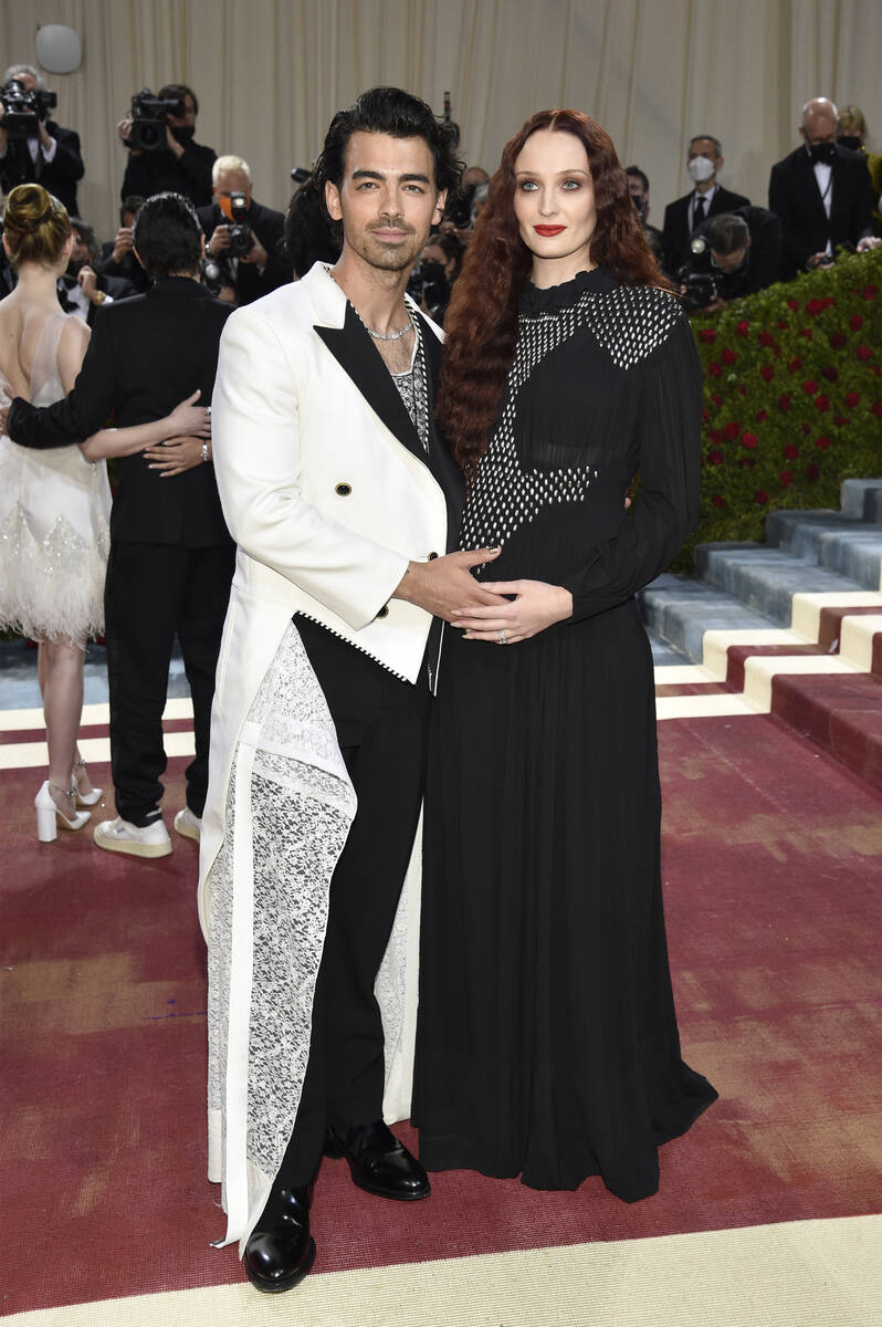 Joe Jonas, left, and Sophie Turner attend The Metropolitan Museum of Art's Costume Institute be ...