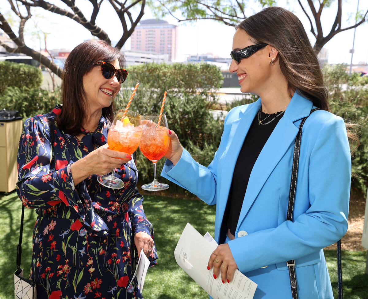 Terri Sturm, left, and her daughter Sheridan Sturm, both of Las Vegas, during a Mother's Day lu ...
