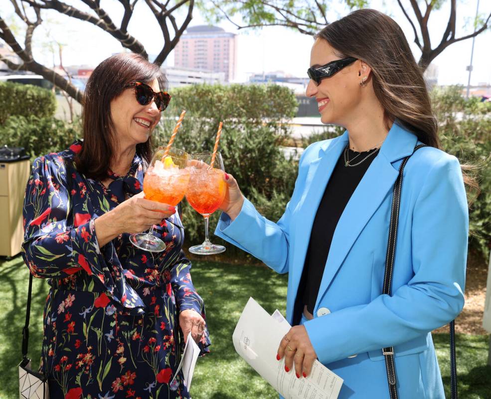 Terri Sturm, left, and her daughter Sheridan Sturm, both of Las Vegas, during a Mother's Day lu ...
