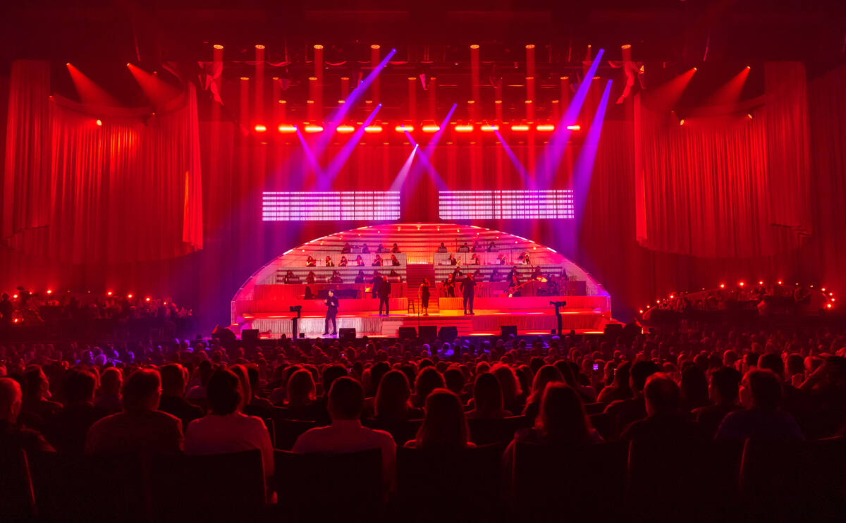 Michael Bublé is shown on opening night at the Theatre at Resorts World Las Vegas on Wednesday ...