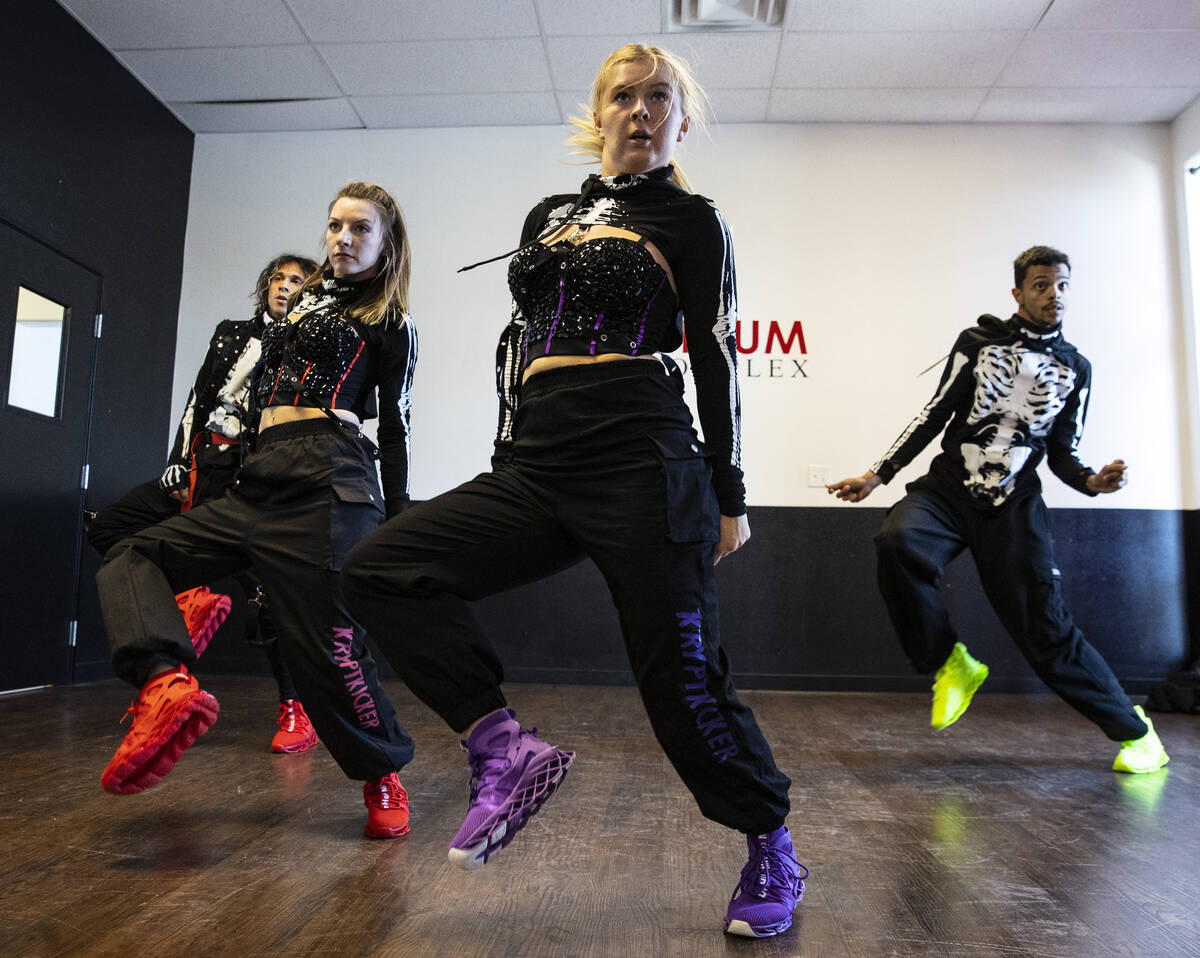 The Fear Faire 'Kryptkicker 6 Dance Crew’ Omar Canedo, left, Jay Hill, a choreographer, ...