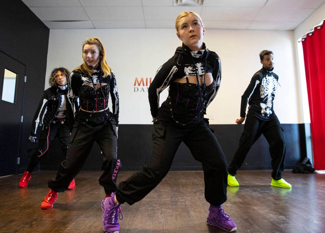 The Fear Faire 'Kryptkicker 6 Dance Crew’ Omar Canedo, left, Jay Hill, a choreographer, ...