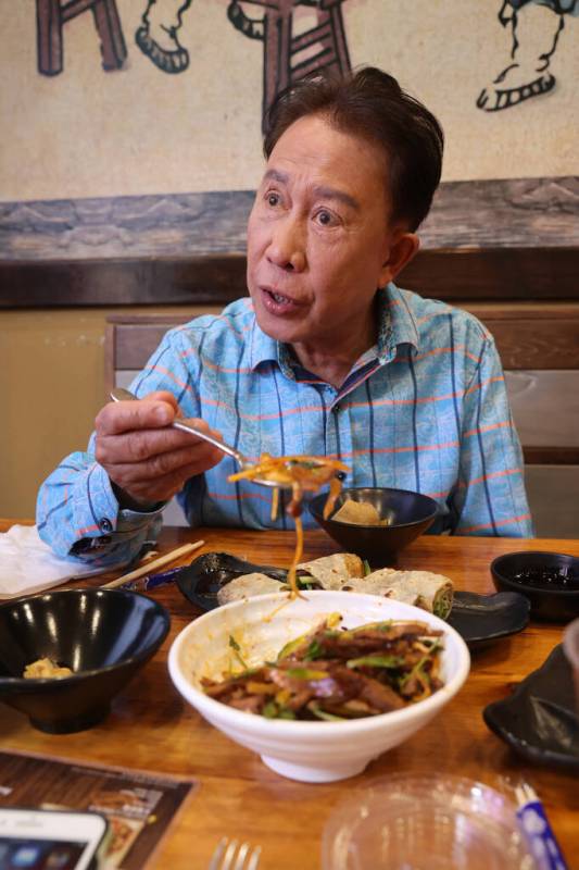 Chef, restaurateur and TV personality Martin Yan at The Noodle Man in Las Vegas Tuesday, May 10 ...